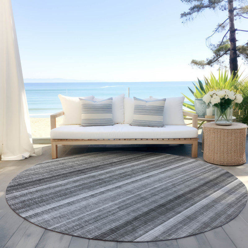 Tapis intérieur / extérieur Kinslee, Rond 8 pi