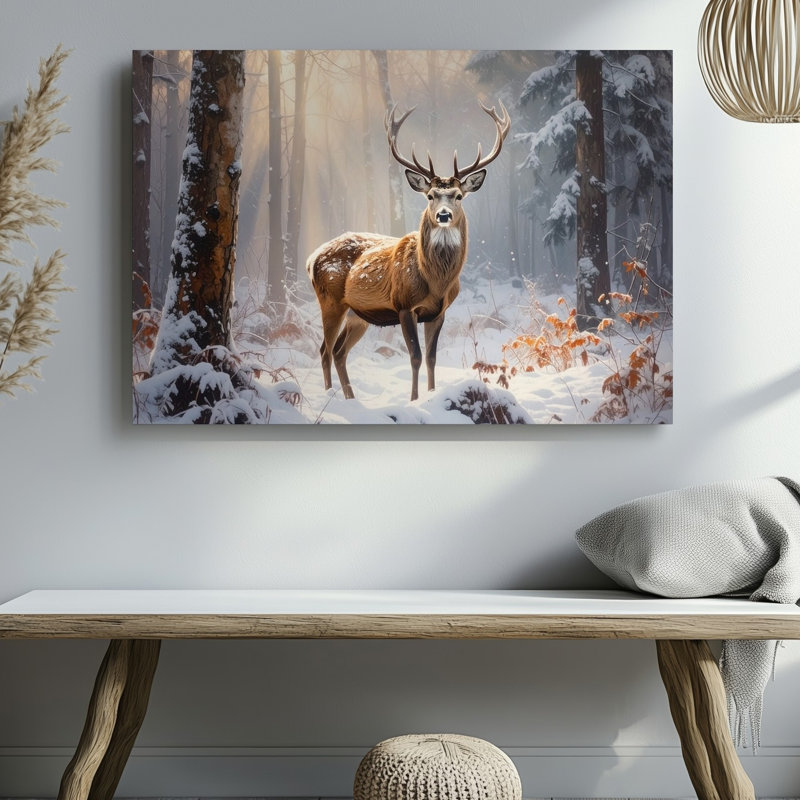 Golden Light Deer, H 9 po x l 12 po