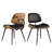 20.5"W Modern Upholstered Faux Leather Dinning Chair With Curved Wooden Backrest-1554952506