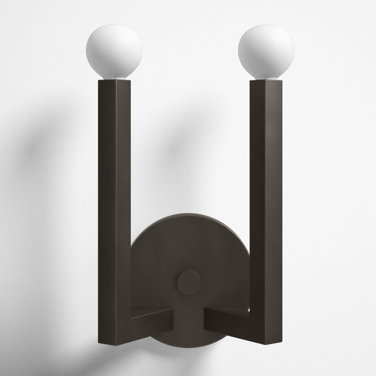 Bronsyn 2 Light Dimmable Candle Wall Light, Black Oxide