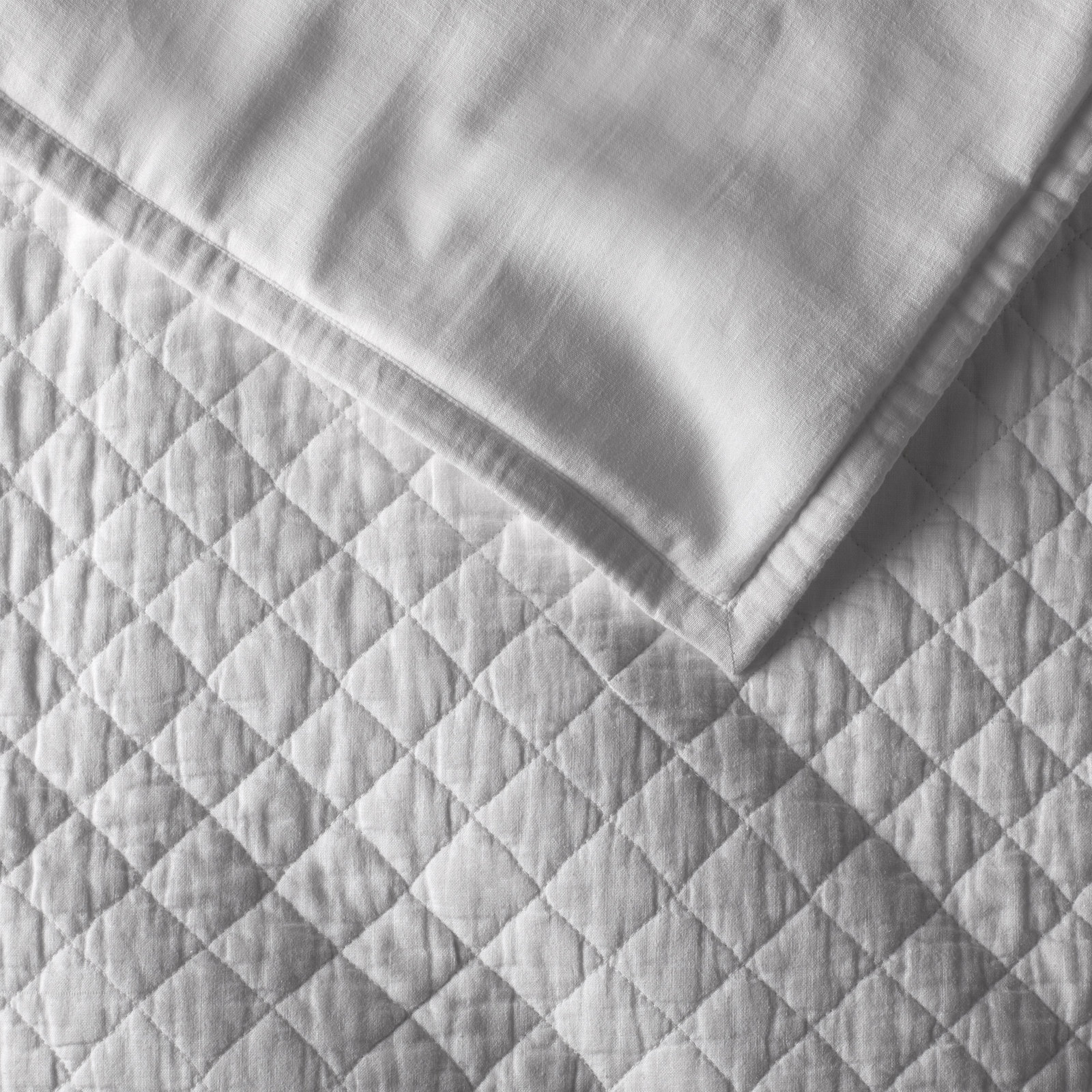Jeffen Linen Pillow Sham, Standard/Twin, Stormy Blue