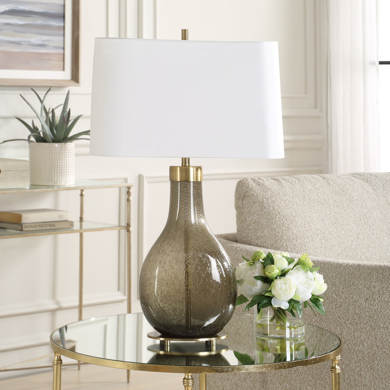  Shyla Dark Glass Table Lamp