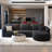 111" Modular Sectional Couches Luxury Modern Curved Back Sofa,Minimalist Comfy L-Shape Boneless Cloud Couch for Living Room Apartment,(Left Facing Chaise,White)-931290458-931290449-931290455
