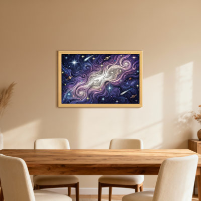 Tourbillon galactique, étoiles, planètes, nébuleuse, cosmos, art de l'espace