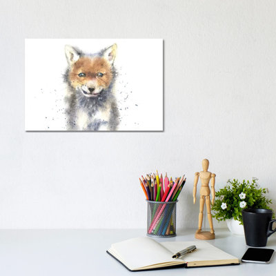 Fox Cub by Marina Ignatova - Wrapped Canvas Painting