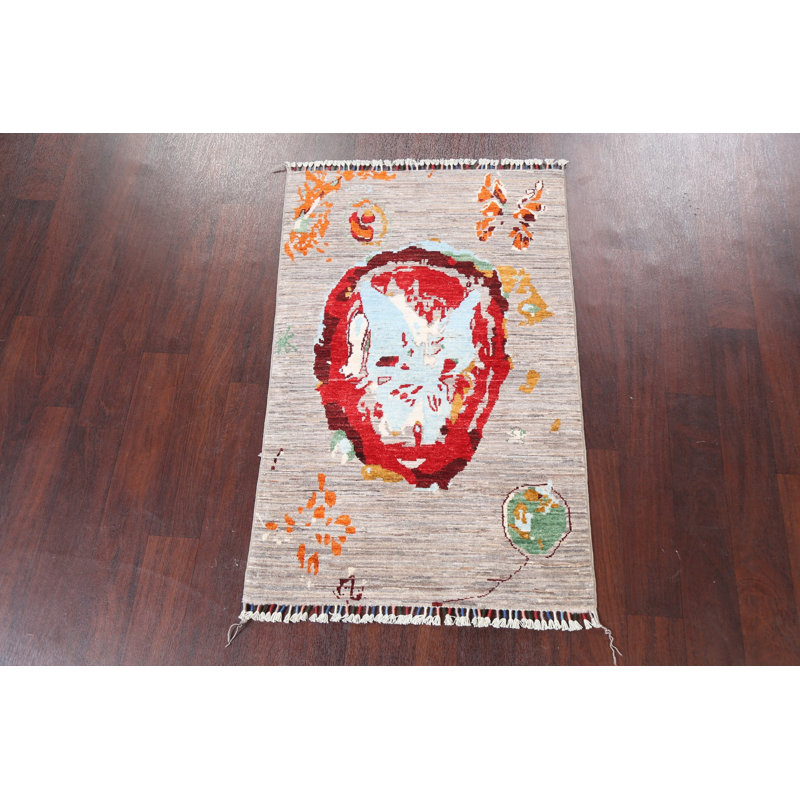 Tapis oriental moderne Kazak noué à la main