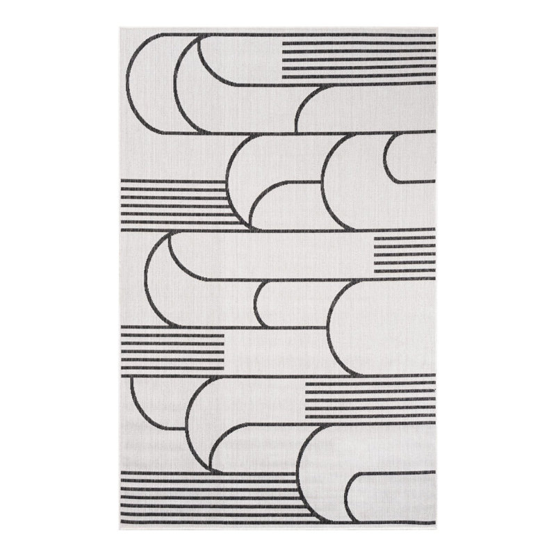 Geometric Indoor / Outdoor Rug, Rectangle 5'3" x 8'