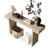 60Inches Console Table With Distressed Wood And Natural Finish For Hallway Living Room - Charm, Multi Space Design, Rectangular Table, H Shape Base Rustic Entryway Use, Standard Height, Legs,