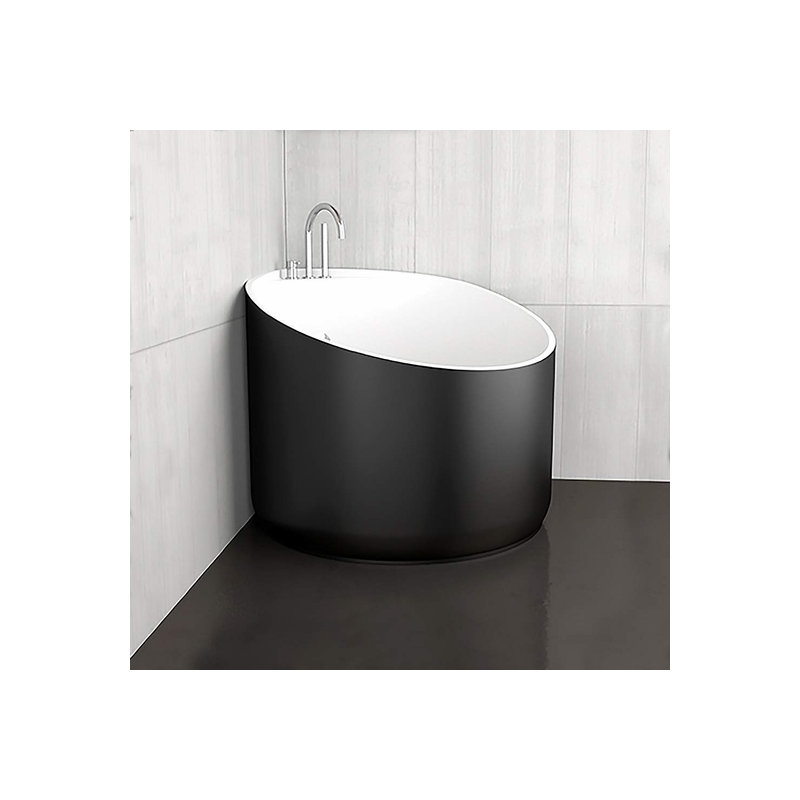 Nova 44.9'' L Freestanding Soaking Bathtub, Black