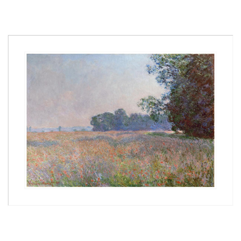 «Oat Field» par Claude Monet, impression giclée sur cadre, H 22,82 po x l 29,5 po