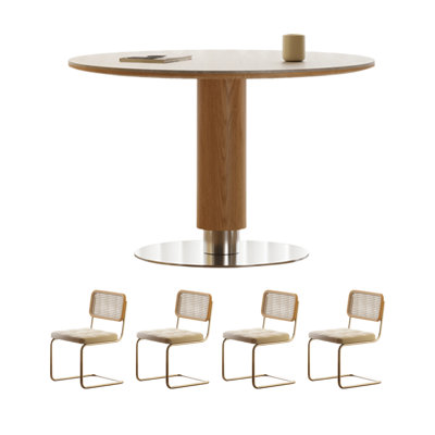 Simple log style dining table