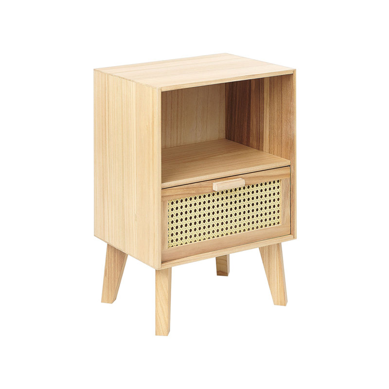 Stonefort 40cm W Solid Wood Bedside Table