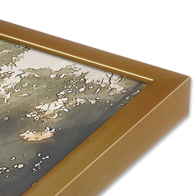 «Still Waters Cast», reproduction encadrée, H 9 po x l 11 po, Or poli