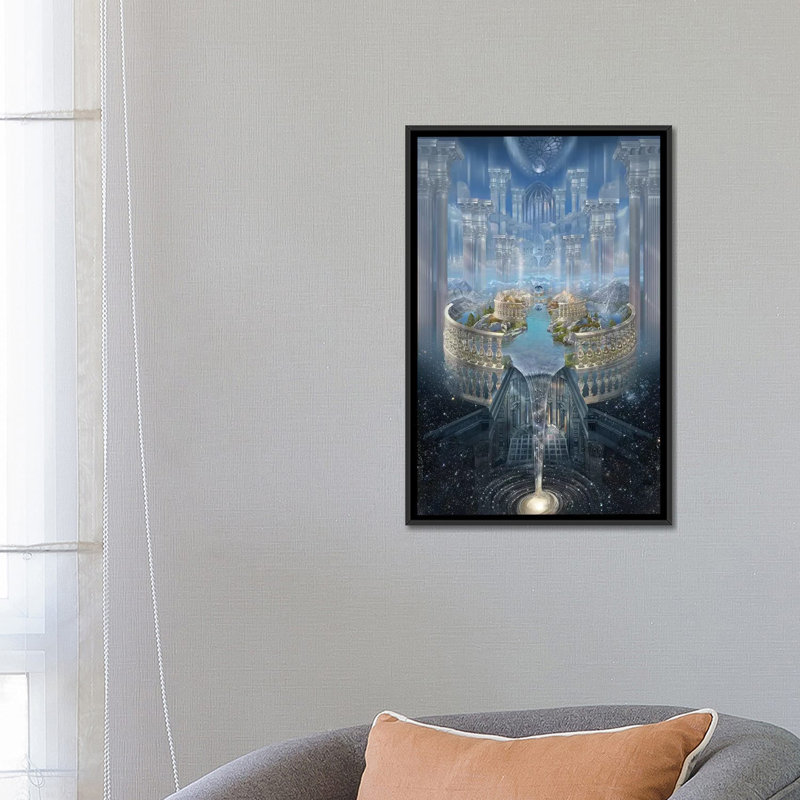 « solace i », impression sur toile, H 48 po x l 32 po x P 1,5 po, Toile avec cadre flottant noir, Pas de tapis