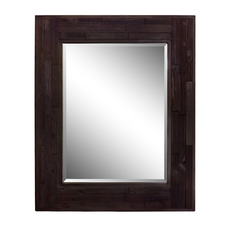 Miroir décoratif cadre en bois rectangulaire Kelsie