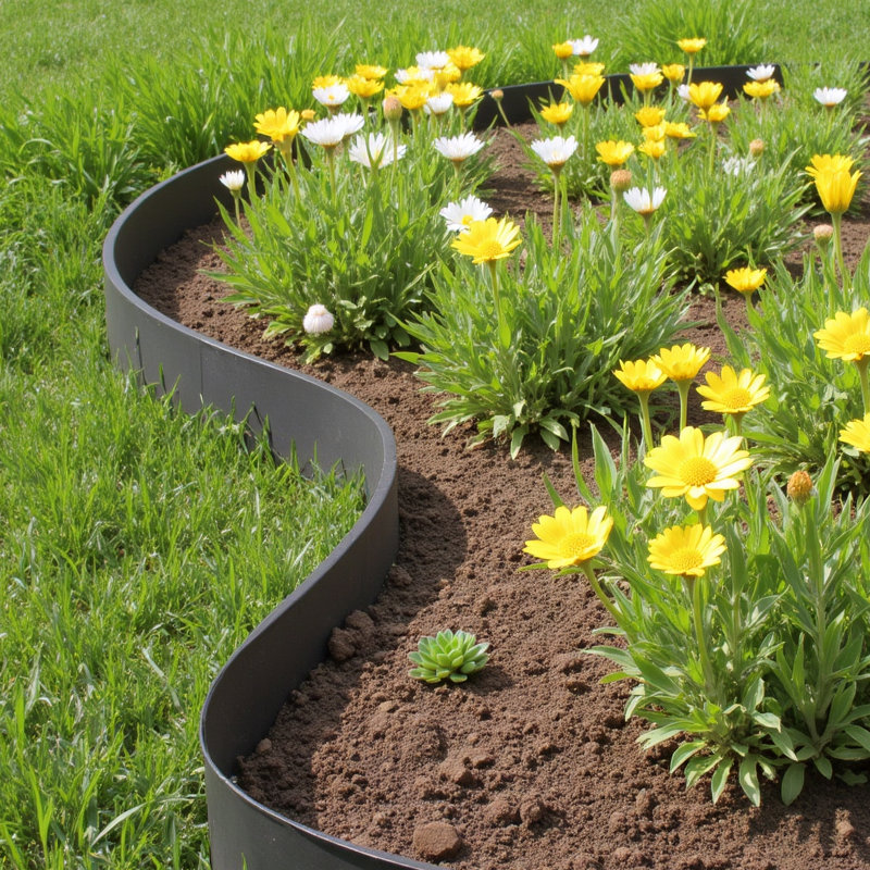 Polyethylene Plastic Lawn Edging, 9.1cm x 2011.7cm