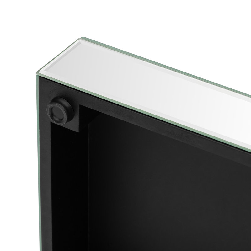 Canapé d'entrée de style console en verre à miroir 39,37 po Amla
