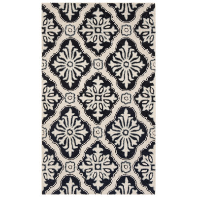 Taran Easy Care Hand Hooked Performance Geometric Rug