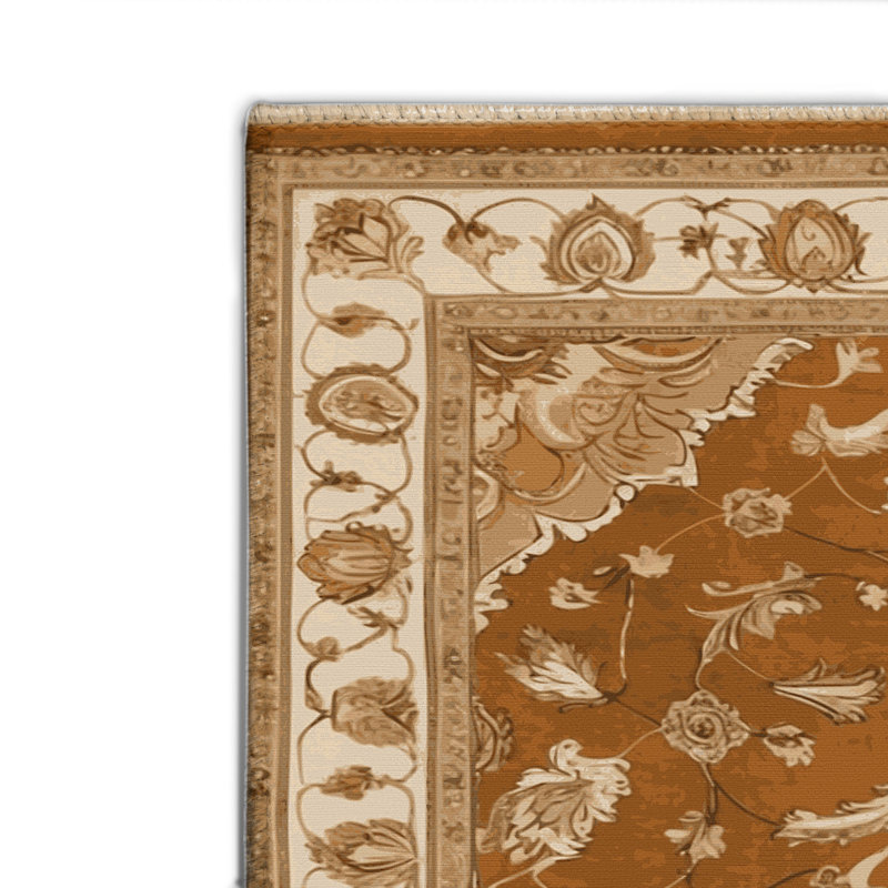 Tabriz Brown Indoor and Outdoor Area Rug, Rectangle 2' x 3'
