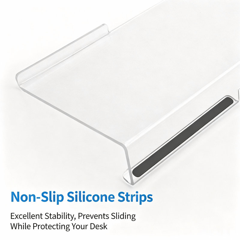 3-Piece Acrylic Keyboard Wrist Rest & Transparent Silicone Mouse Pad Set, Clear Non-Slip Mouse Mat, Keyboard and Mouse Pad Combo Desk Accessory Set
