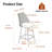 Upholstered Beige Rattan Full Back Counter Swivel Bar Stool-2040474676