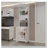 White Kitchen Pantry with 2-Pneumatic Door and Open Storage