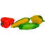 Midcentury Glass Vegetables, S/5