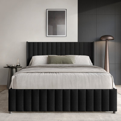 GRAND LIT DE RANGEMENT EN LIT NOIR