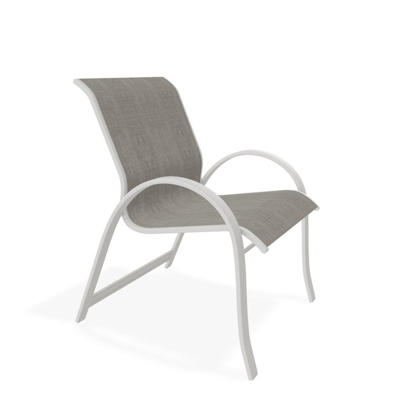 Aruba 1 Outdoor Dining Armchair, Snow