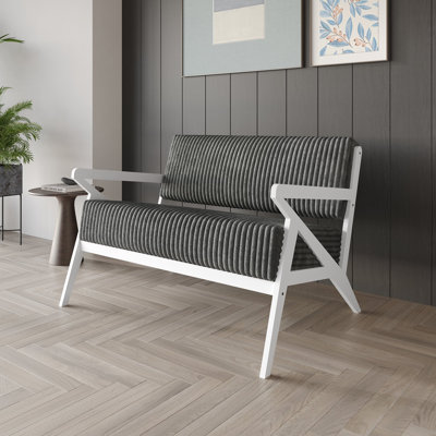 Velvet Upholstered Accent Loveseat