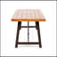 Table de salle à manger d'extérieur à base en bois d'acacia avec finition en teck, résistante aux intempéries et élégante pour la terrasse ou le jardin