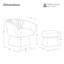 Fauteuil d'appoint pivotant à 360 ° avec repose-pieds Comfy-130133099