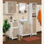 Stockholm 14.7" W x 32.12" H x11.13" D Free-Standing Linen Floor Tower Cabinet Oak