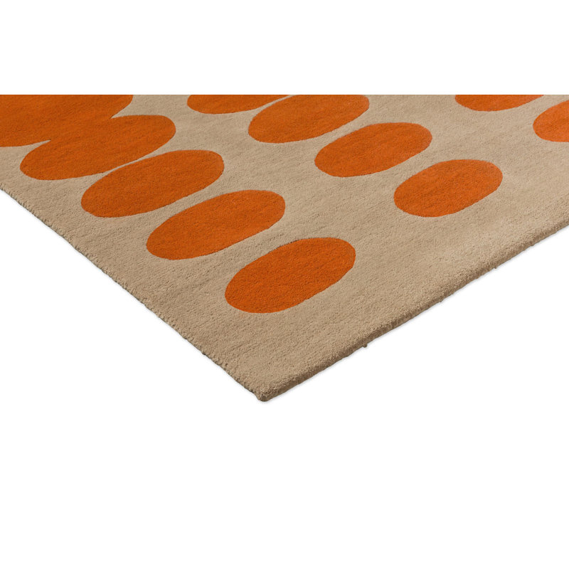 Hand Tufted Wool Geometric Area Rug, Rectangle 3'11" x 5'11"