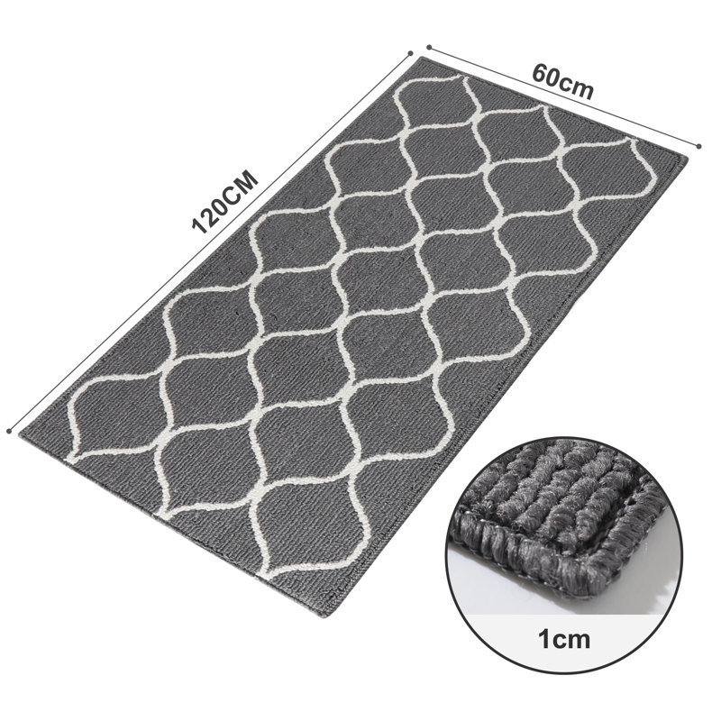 Non-Slip Kitchen Mat, Super Absorbent & Stain Resistant Washable Floor Rug for Kitchen, Laundry, Sink, Rectangle 24" x 48"
