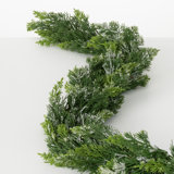 Aurore Savelle 72" Artificial Frosted Cedar Garland
