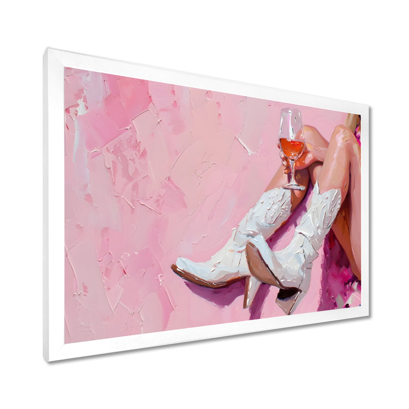 Braylen - Cowgirls Wall Art Living Room, Toile encadrée blanche avec une seule photo, H 30 po x l 40 po x P 1,5 po