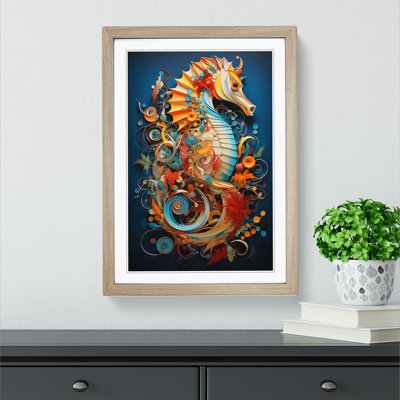 Seahorse Contemporary - Framed Print
