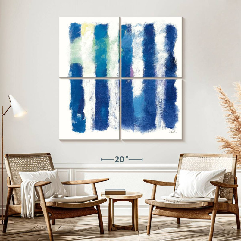 Avery Rhythm And Hue On White, 57" H x 57" W