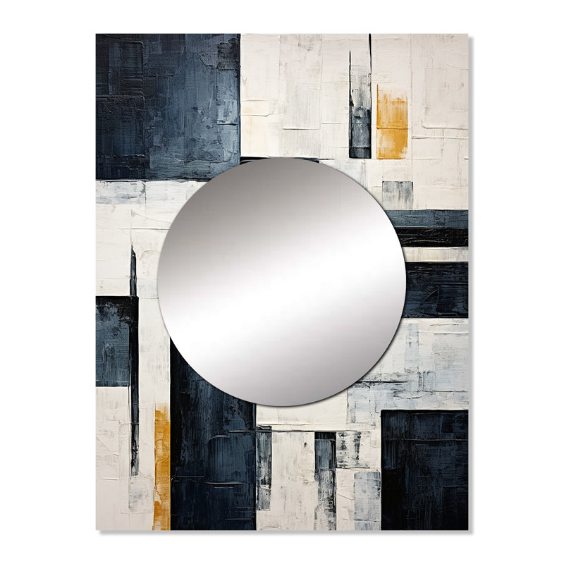 Dannielle Indigo Illusion Abstract Shapes VI, 32 po x 24 po