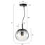 Luminaire sphère suspendu 1 lumières simple Barnston-1199681384