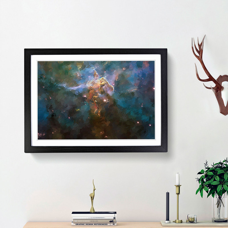 Out of Space Vol.8 in Abstract - Picture Frame Graphic Art Print, Black Framed, 36cm H x 48cm W x 2cm D