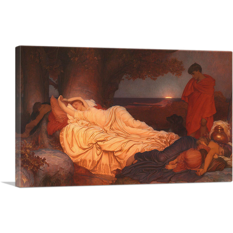 «Cymon and Iphigénia 1884» par Frederic Leighton, reproduction d'art sur toile tendue, H 18 po x l 26 po x P 1,5 po