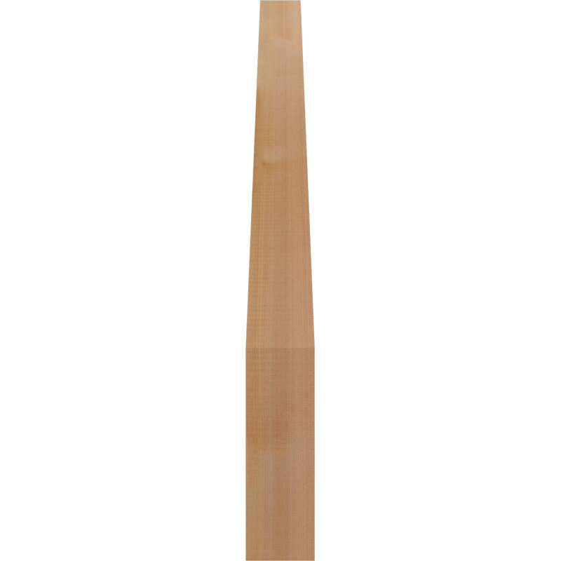 Attelle de genou olympique, Cèdre rouge, Attelle lisse, H 36 po x l 3,5 po x P 28 po
