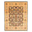 Tapis décoratif en laine noué à la main de conception unique en laine 18/20 bleu marine 8 pi 1 po x 10 pi noué à la main new age