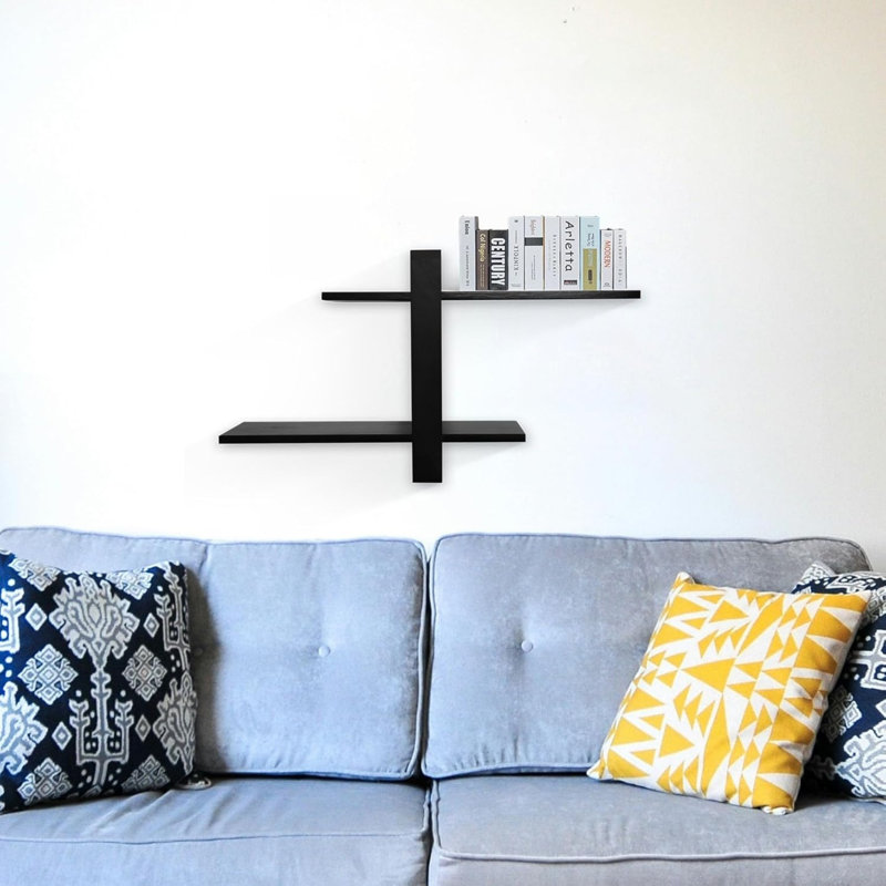 40cm W Solid Wood Wall Mounted Shelving Unit