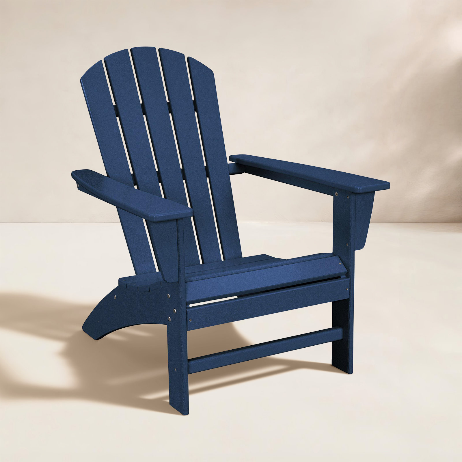 POLYWOOD® Nautical Curveback Adirondack Chair, Navy