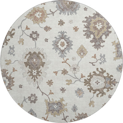 Premium Machine Washable Prisco Ivory Rug