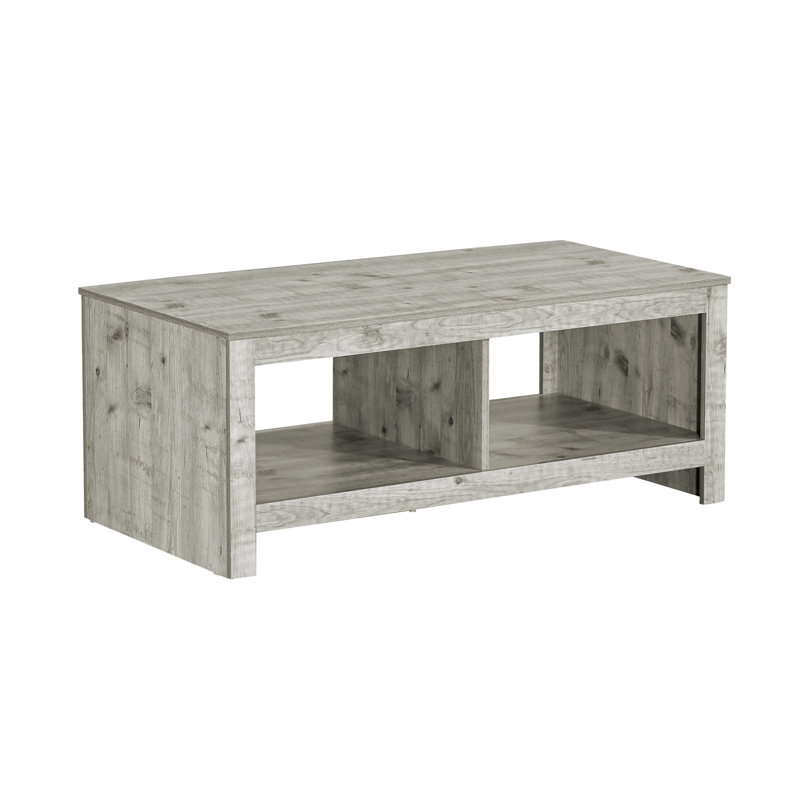 Coffee Table, 44"l, Cocktail, Rectangular, Living Room, Rustique Grey Laminate, Transitional