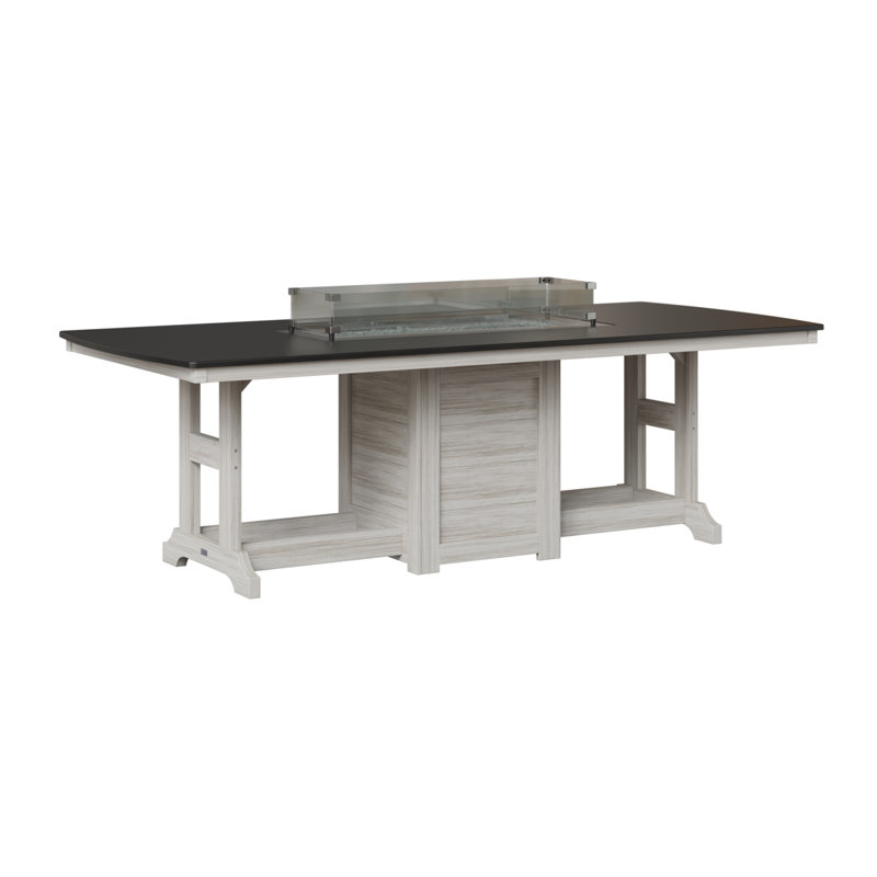 Table de salle à manger avec foyer 96 po Berlin Gardens Garden Classic, H 31 po x l 44 po x P 96 po